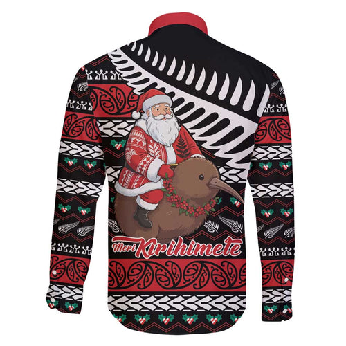 New Zealand Kiwi Santa Christmas Family Matching Puletasi and Hawaiian Shirt He Wairua Kirihimete - Aussie Hoodie