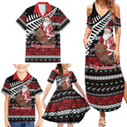 New Zealand Kiwi Santa Christmas Family Matching Summer Maxi Dress and Hawaiian Shirt He Wairua Kirihimete - Aussie Hoodie
