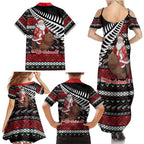 New Zealand Kiwi Santa Christmas Family Matching Summer Maxi Dress and Hawaiian Shirt He Wairua Kirihimete - Aussie Hoodie