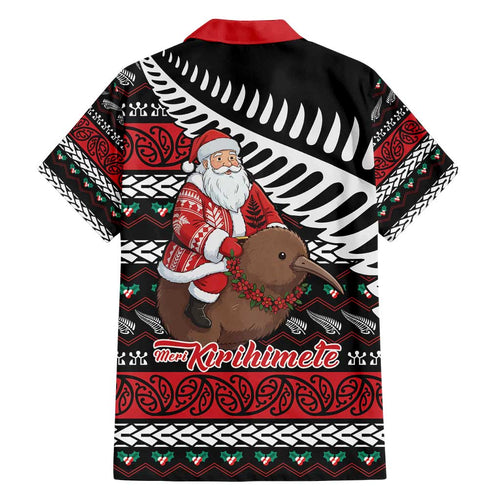 New Zealand Kiwi Santa Christmas Family Matching Summer Maxi Dress and Hawaiian Shirt He Wairua Kirihimete - Aussie Hoodie