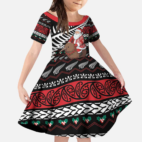 New Zealand Kiwi Santa Christmas Family Matching Tank Maxi Dress and Hawaiian Shirt He Wairua Kirihimete - Aussie Hoodie