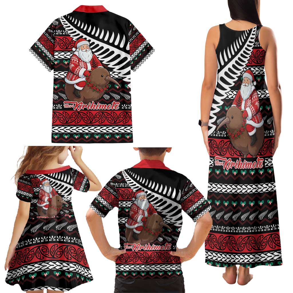 New Zealand Kiwi Santa Christmas Family Matching Tank Maxi Dress and Hawaiian Shirt He Wairua Kirihimete - Aussie Hoodie