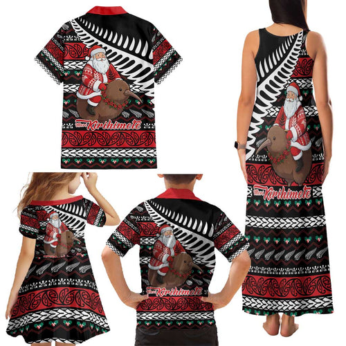 New Zealand Kiwi Santa Christmas Family Matching Tank Maxi Dress and Hawaiian Shirt He Wairua Kirihimete - Aussie Hoodie