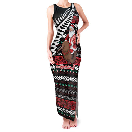 New Zealand Kiwi Santa Christmas Family Matching Tank Maxi Dress and Hawaiian Shirt He Wairua Kirihimete - Aussie Hoodie
