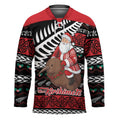 New Zealand Kiwi Santa Christmas Hockey Jersey He Wairua Kirihimete - Aussie Hoodie