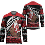 New Zealand Kiwi Santa Christmas Hockey Jersey He Wairua Kirihimete - Aussie Hoodie