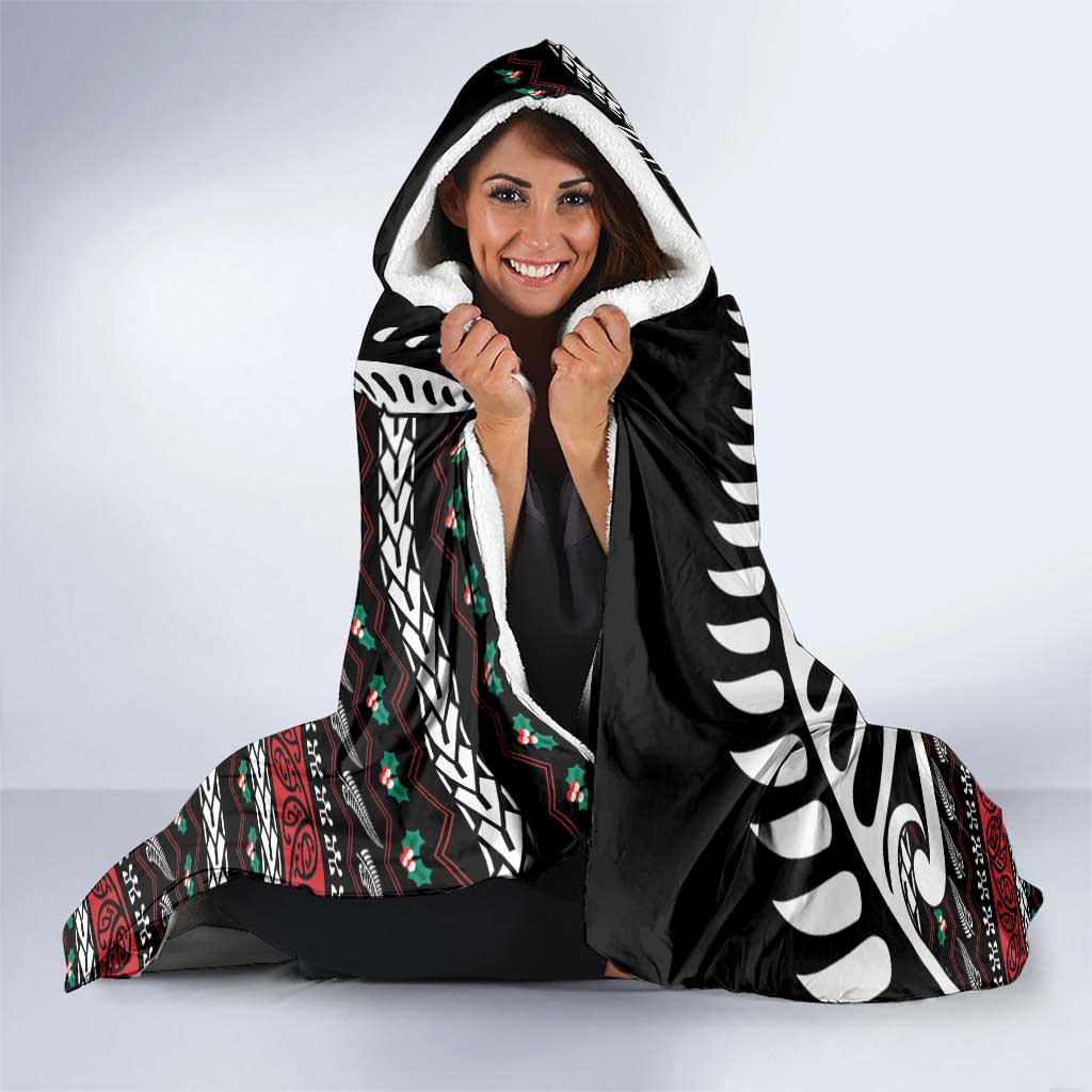 New Zealand Kiwi Santa Christmas Hooded Blanket He Wairua Kirihimete - Aussie Hoodie