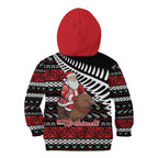 New Zealand Kiwi Santa Christmas Kid Hoodie He Wairua Kirihimete - Aussie Hoodie