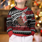 New Zealand Kiwi Santa Christmas Kid Ugly Christmas Sweater He Wairua Kirihimete - Aussie Hoodie