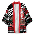 New Zealand Kiwi Santa Christmas Kimono He Wairua Kirihimete - Aussie Hoodie
