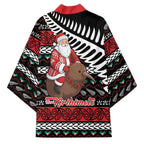 New Zealand Kiwi Santa Christmas Kimono He Wairua Kirihimete - Aussie Hoodie