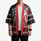 New Zealand Kiwi Santa Christmas Kimono He Wairua Kirihimete - Aussie Hoodie