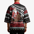New Zealand Kiwi Santa Christmas Kimono He Wairua Kirihimete - Aussie Hoodie