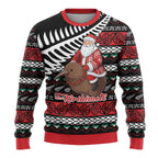 New Zealand Kiwi Santa Christmas Ugly Christmas Sweater He Wairua Kirihimete - Aussie Hoodie