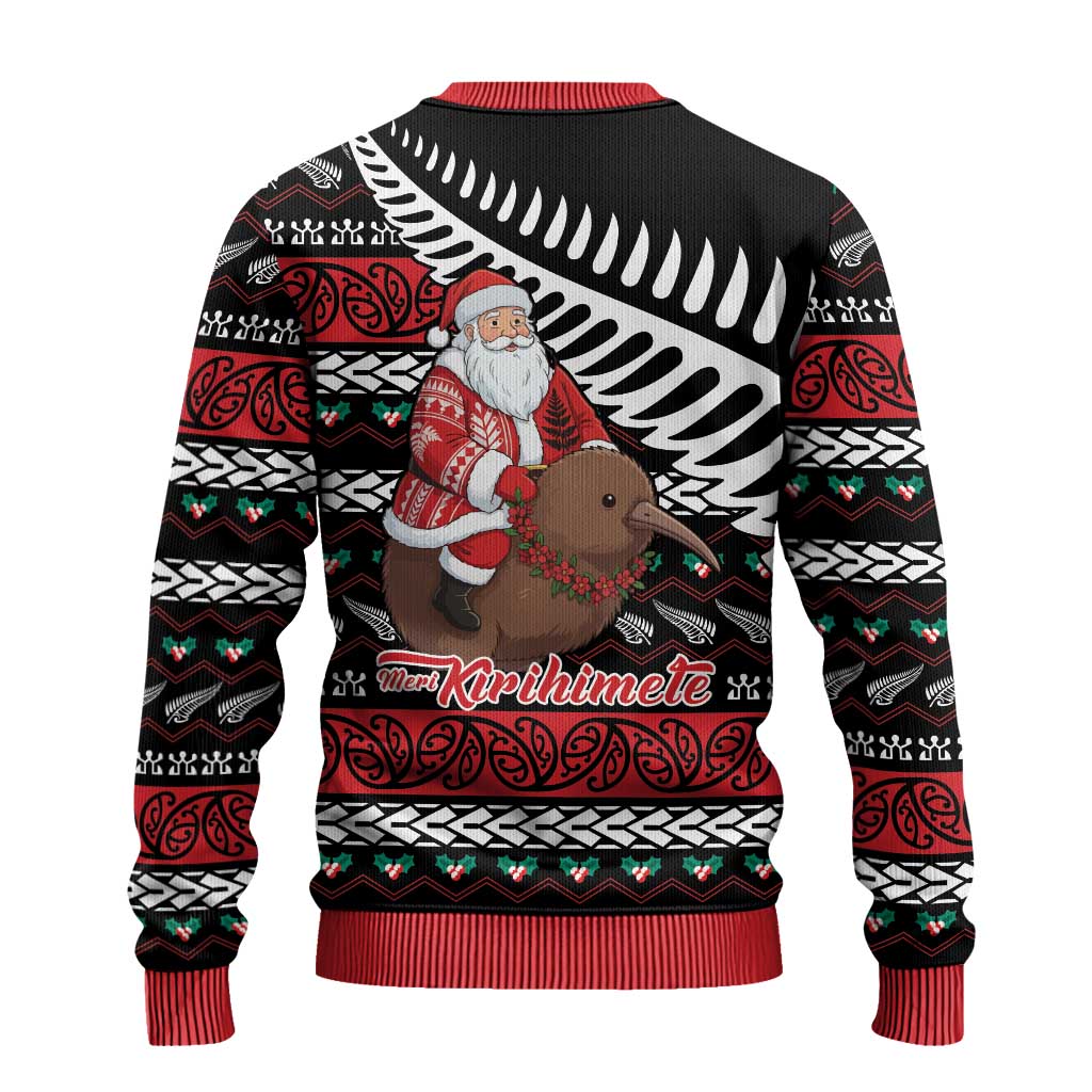 New Zealand Kiwi Santa Christmas Ugly Christmas Sweater He Wairua Kirihimete - Aussie Hoodie