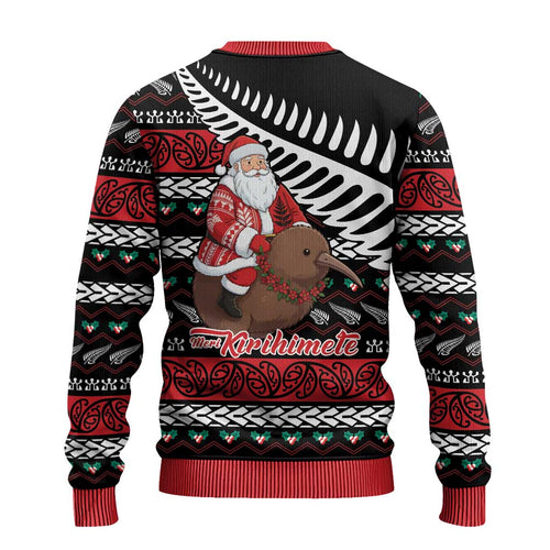 New Zealand Kiwi Santa Christmas Ugly Christmas Sweater He Wairua Kirihimete - Aussie Hoodie