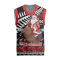 New Zealand Kiwi Santa Christmas Knitted V-Neck Vest He Wairua Kirihimete - Aussie Hoodie