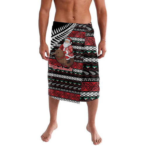 New Zealand Kiwi Santa Christmas Lavalava He Wairua Kirihimete - Aussie Hoodie