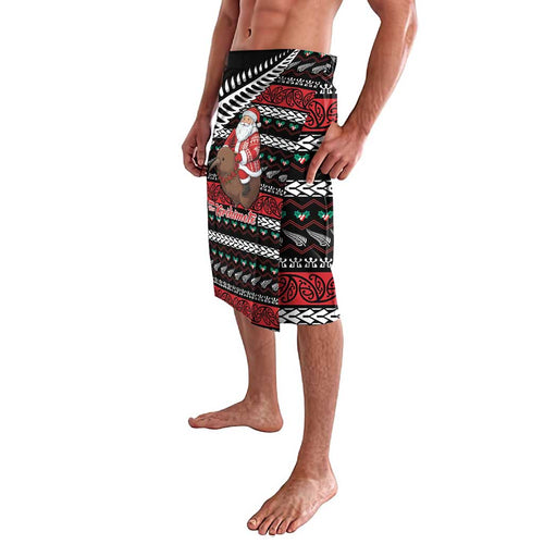 New Zealand Kiwi Santa Christmas Lavalava He Wairua Kirihimete - Aussie Hoodie