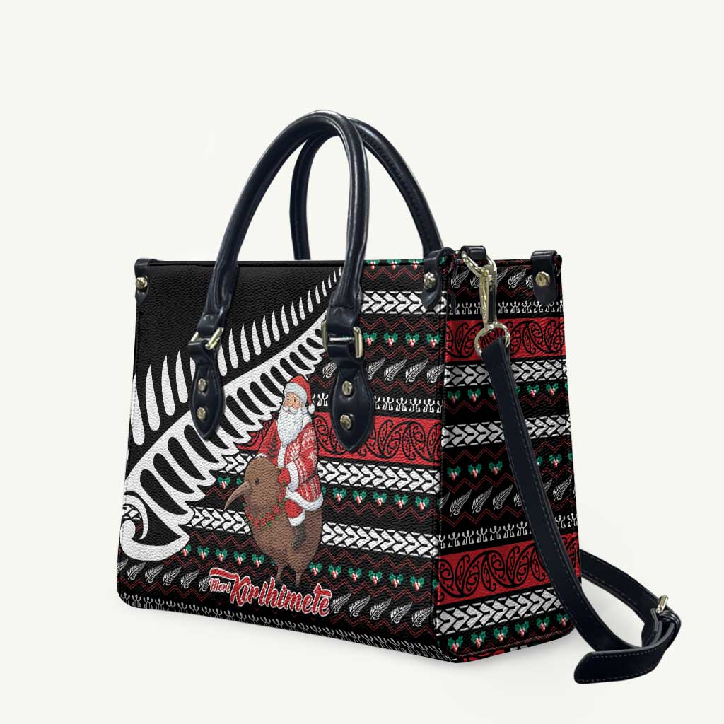 New Zealand Kiwi Santa Christmas Leather Bag He Wairua Kirihimete - Aussie Hoodie