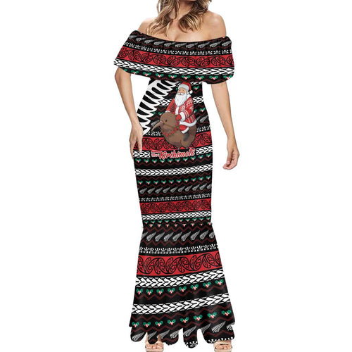 New Zealand Kiwi Santa Christmas Mermaid Dress He Wairua Kirihimete - Aussie Hoodie