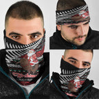 New Zealand Kiwi Santa Christmas Neck Gaiter He Wairua Kirihimete - Aussie Hoodie