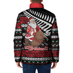New Zealand Kiwi Santa Christmas Padded Jacket He Wairua Kirihimete - Aussie Hoodie
