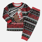 New Zealand Kiwi Santa Christmas Pajama Set He Wairua Kirihimete - Aussie Hoodie