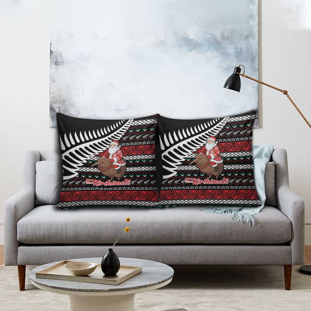 New Zealand Kiwi Santa Christmas Pillow Cover He Wairua Kirihimete - Aussie Hoodie