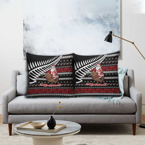 New Zealand Kiwi Santa Christmas Pillow Cover He Wairua Kirihimete - Aussie Hoodie