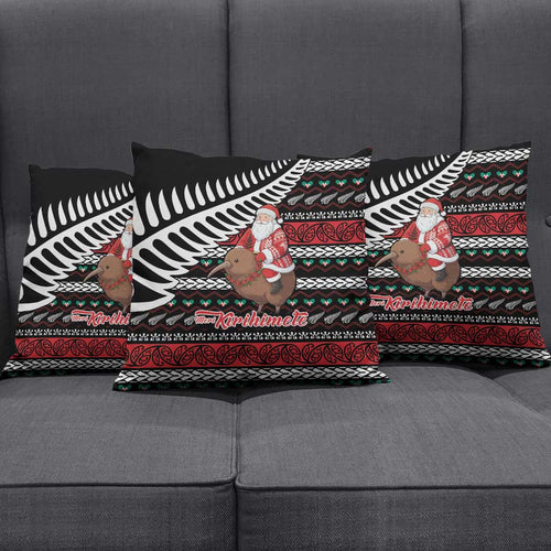 New Zealand Kiwi Santa Christmas Pillow Cover He Wairua Kirihimete - Aussie Hoodie