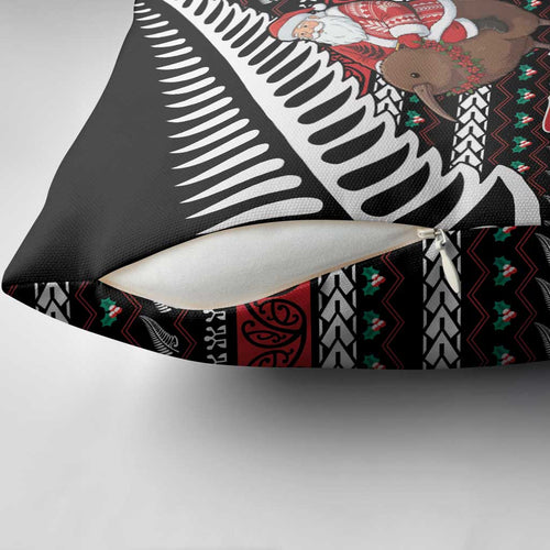 New Zealand Kiwi Santa Christmas Pillow Cover He Wairua Kirihimete - Aussie Hoodie