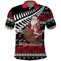 New Zealand Kiwi Santa Christmas Polo Shirt He Wairua Kirihimete - Aussie Hoodie