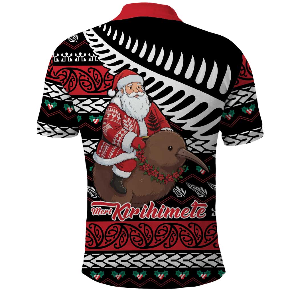 New Zealand Kiwi Santa Christmas Polo Shirt He Wairua Kirihimete - Aussie Hoodie