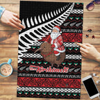 New Zealand Kiwi Santa Christmas Puzzle He Wairua Kirihimete - Aussie Hoodie