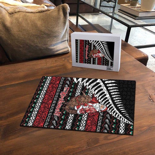 New Zealand Kiwi Santa Christmas Puzzle He Wairua Kirihimete - Aussie Hoodie