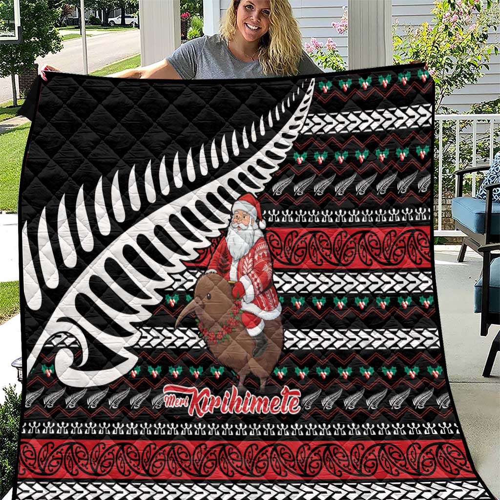 New Zealand Kiwi Santa Christmas Quilt He Wairua Kirihimete - Aussie Hoodie