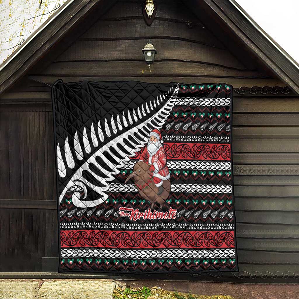 New Zealand Kiwi Santa Christmas Quilt He Wairua Kirihimete - Aussie Hoodie