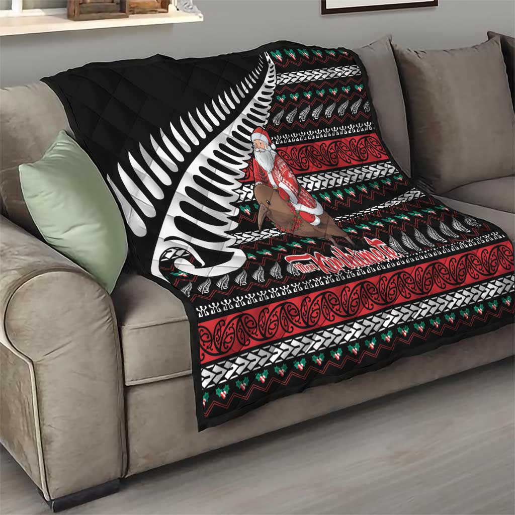 New Zealand Kiwi Santa Christmas Quilt He Wairua Kirihimete - Aussie Hoodie