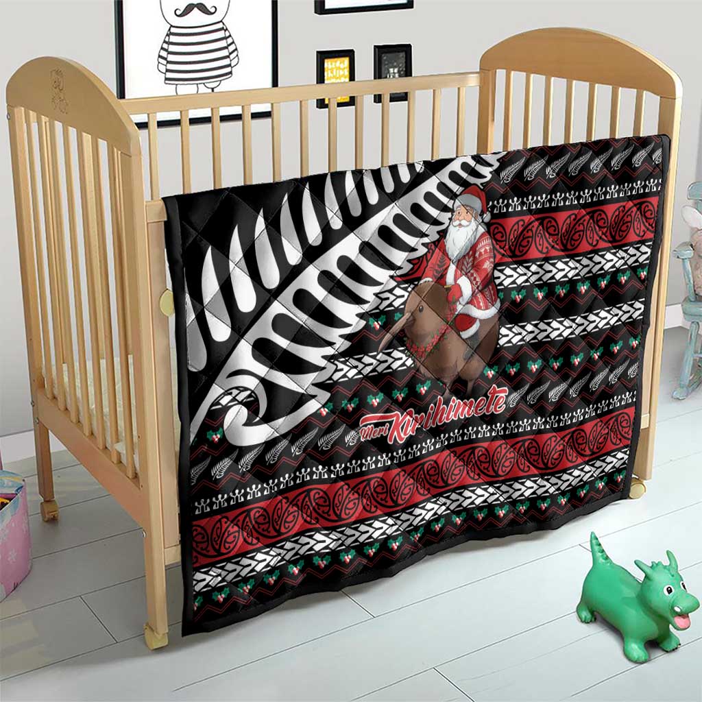New Zealand Kiwi Santa Christmas Quilt He Wairua Kirihimete - Aussie Hoodie
