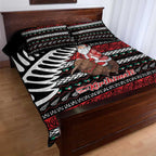 New Zealand Kiwi Santa Christmas Quilt Bed Set He Wairua Kirihimete - Aussie Hoodie