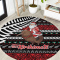 New Zealand Kiwi Santa Christmas Round Carpet He Wairua Kirihimete - Aussie Hoodie
