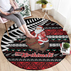 New Zealand Kiwi Santa Christmas Round Carpet He Wairua Kirihimete - Aussie Hoodie