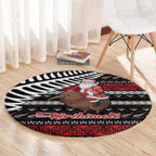 New Zealand Kiwi Santa Christmas Round Carpet He Wairua Kirihimete - Aussie Hoodie