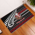 New Zealand Kiwi Santa Christmas Rubber Doormat He Wairua Kirihimete - Aussie Hoodie