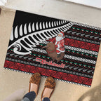 New Zealand Kiwi Santa Christmas Rubber Doormat He Wairua Kirihimete - Aussie Hoodie