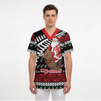 New Zealand Kiwi Santa Christmas Scrub Top He Wairua Kirihimete - Aussie Hoodie