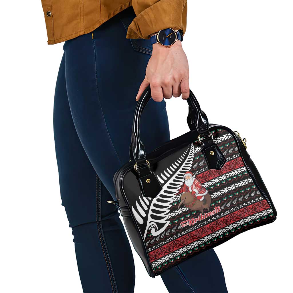 New Zealand Kiwi Santa Christmas Shoulder Handbag He Wairua Kirihimete - Aussie Hoodie