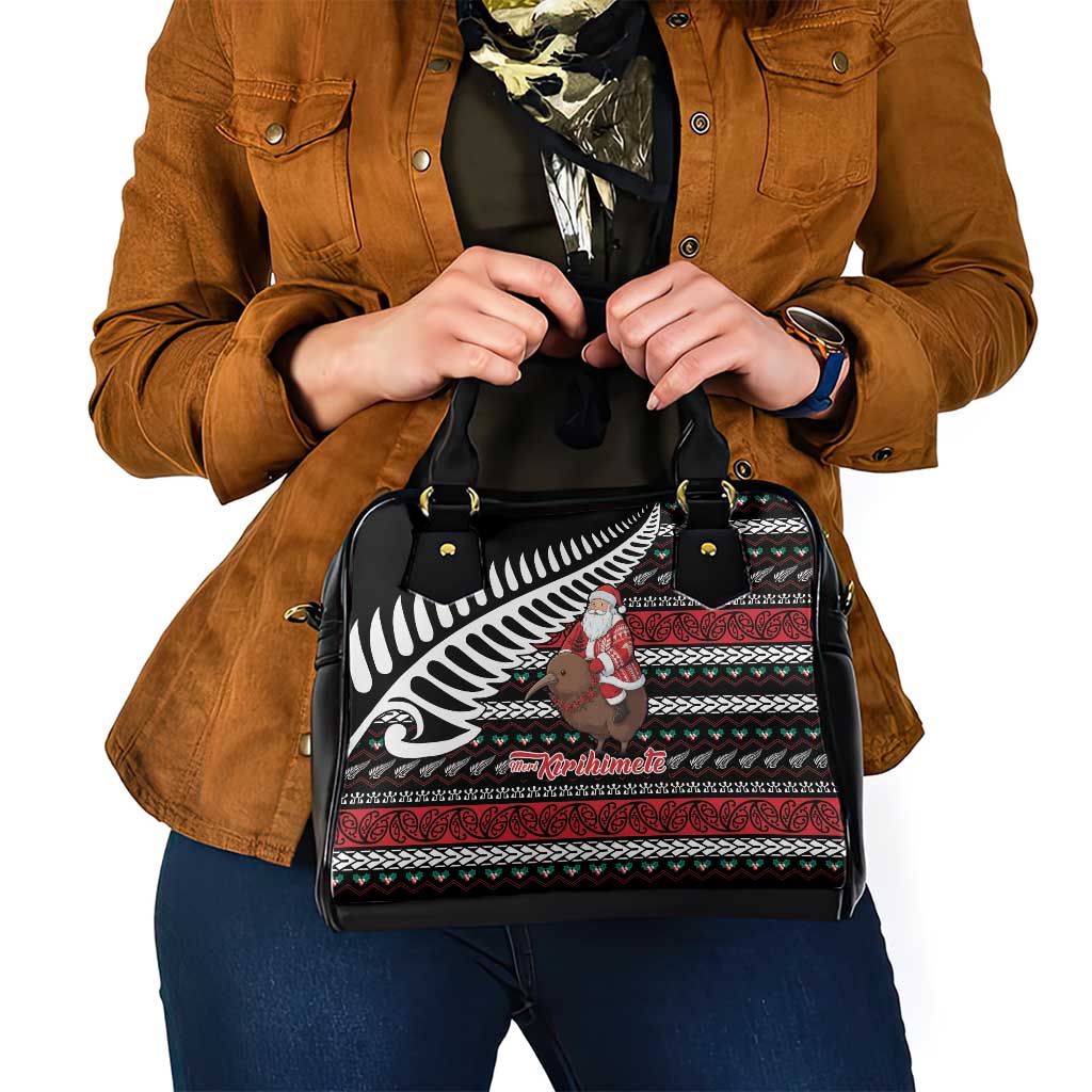 New Zealand Kiwi Santa Christmas Shoulder Handbag He Wairua Kirihimete - Aussie Hoodie