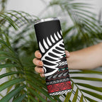 New Zealand Kiwi Santa Christmas Skinny Tumbler He Wairua Kirihimete - Aussie Hoodie